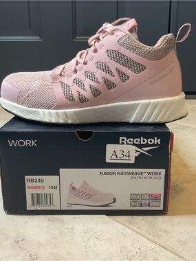 Reebok Women's Fusion Flexweave Work Shoe - Light Pink 10M